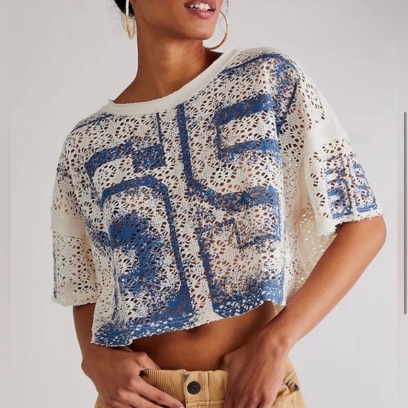 NWOT Free People Touchdown Tee